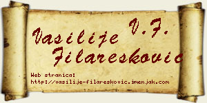 Vasilije Filaresković vizit kartica